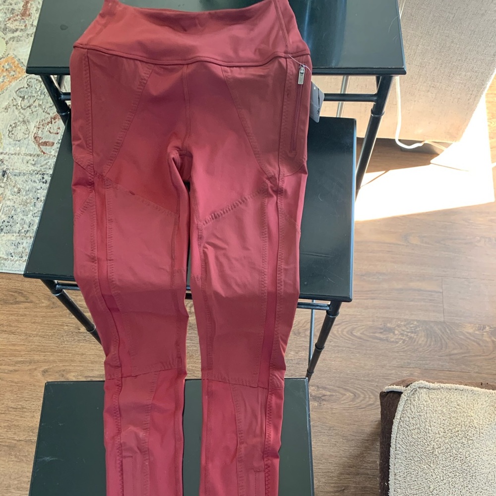 Free People Maroon Active Leggings